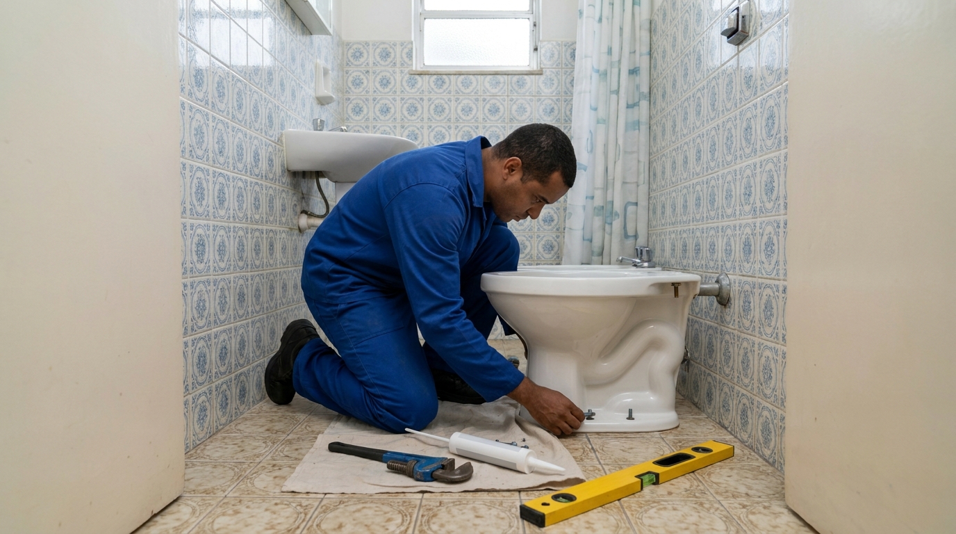 Instalação de vaso sanitário residencial em Tatuapé‑SP